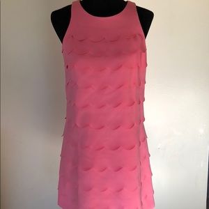 White House Black Market Scalloped Coral Dress